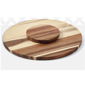 Vente chaude Bois Naturel Lazy Susan Décoration Bois Fête De Mariage Utilisation Acacia Bois Lazy Susan look de luxe - Product Image 1
