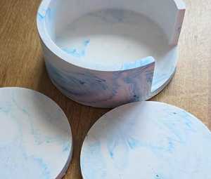 Juego de Posavasos de Arte Abstracto en Mármol, Decoración Elegante para Mesa, Regalo para el Hogar - Product Image 3