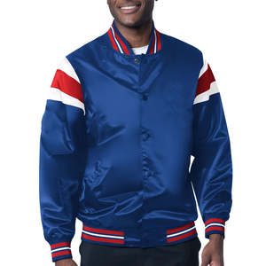 Blouson aviateur en satin personnalisé en gros blouson d'aviateur en satin de soie brodé et polyvalent pour hommes veste universitaire en satin de baseball - Product Image 4