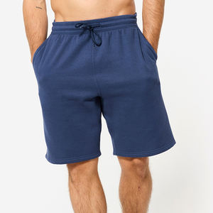 Pantalones cortos de lana amarilla opaca con logotipo personalizado para hombre, ropa de calle hasta la rodilla, estilo informal con cordón, servicio OEM, patrón sólido - Product Image 5