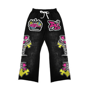 Conjuntos Deportivos Personalizados con Lavado Ácido para Niños, Impresión DTG, Sudadera Corta Holgada Estilo Urbano para Hombre, Pantalones Apilados, Sudadera con Capucha para Hombre - Product Image 5