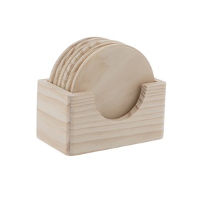 Antique Design Fresh Natural Wooden Coaster Unique Shape Cup Glass Coasters Classic Style Economical Table Top Accessories - Product Image 1