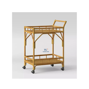 Wholesale High Quality Handmade Versatile Rattan Bar Trolley Modern Hotel <b>Furniture</b> From Viet Nam for <b>Kitchen</b> Use - Product Image 5