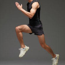 Poids du tissu 180 grammes OEM personnalisé sport personnalisé plaine formation Singulet chemises entraînement 100% polyester poids lourd logo O cou - Product Image 6