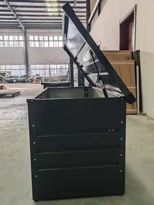 Boîte <span class=keywords><strong>de</strong></span> rangement <span class=keywords><strong>en</strong></span> métal robuste pour <span class=keywords><strong>jardin</strong></span>, <span class=keywords><strong>coffre</strong></span> utilitaire imperméable pour l'extérieur, pour ranger les outils, les coussins et les équipements <span class=keywords><strong>de</strong></span> patio - Product Image 4