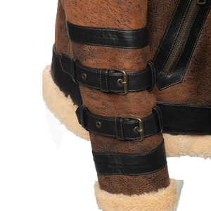 Chaqueta de Cuero Negra Suave para Hombre, Nueva Llegada 2025, de Alta Calidad, con Franja de Cuero Blanco, Estilo Motero, Ajustada - Product Image 5