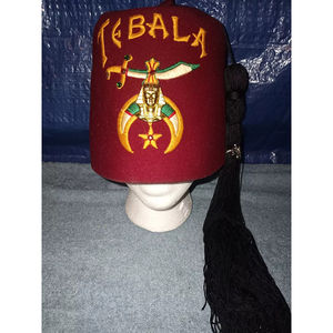 Sombrero Fez Vintage de los Shriners, Borlas Borgoña de los Masones, Sombrero Masónico de Alta Calidad, Personalizado, Más Vendido - Product Image 5