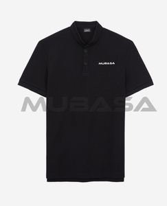 Polos à logo brodé personnalisé Polos aux couleurs unies Polo en coton extensible avec bouton dissimulé - Product Image 6