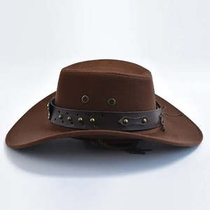 Elegant Vintage <b>Western</b> Cowgirl <b>Hat</b> Suede Wool Felt Printed Plain for Casual Formal Travel Summer Winter Party Fishing Sports - Product Image 2