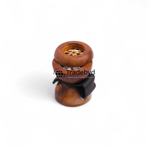 Handmade Traditional Carved Premium Quality Wooden Bakhoor Burner Natural Wood Anti-Odour <b>Incense</b> <b>Holder</b> for Arabic Decor - Product Image 3