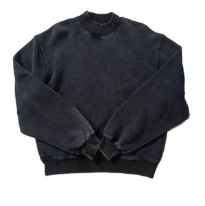 Vente en gros Sweatshirts unis 100% coton pour hommes col rond délavés à l'acide Sweatshirts de boxe pour hommes Sweatshirts à capuche à bas prix - Product Image 6