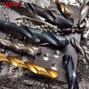 ดอกสว่านเจาะโลหะ <span class=keywords><strong>TENYU</strong></span> แบบม้วนขึ้นรูป HSS ก้านเรียวเคลือบดำออกไซด์ - Product Image 3