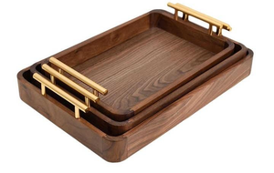 Gran oferta, bandeja redonda de madera para servir, plato redondo de madera para cena, plato de madera para restaurante - Product Image 4