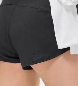Shorts de sport compressifs pour femmes, couleur unie, haute qualité, avec effet froncé aux fesses, pour le cyclisme, la gym et le yoga, vente en gros - Product Image 2
