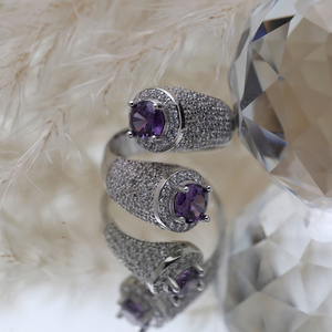 แหวนเงินประดับพลอยบุษราคัมทรงกลมสองด้านแหวนเงินแบบปรับได้ทำด้วยมือ925เครื่องประดับเงินสเตอร์ลิง - Product Image 4