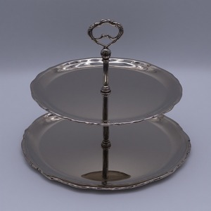 Support en aluminium poli noir de gâteau en métal avec l'idéal contemporain de forme pour des mariages de parties et des affichages modernes d'événement - Product Image 4