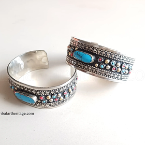 Brazaletes de plata alemanes Kuchi, joyería Tribal afgana hecha a mano, pulseras étnicas bohemias para mujer - Product Image 3
