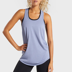 Débardeur en jersey de coton et élasthanne respirant pour femmes avec conception de logo, impression OEM en gros - Product Image 1