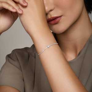 92.5 <b>Silver</b> <b>Bracelet</b> 191281 Rhodium Gold Plated 18K Gold Platinum Main Material Diamond Pearl Charms Religious Style <b>Bangles</b> - Product Image 6