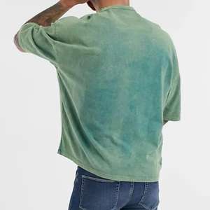 T-shirts délavés à l'acide respirants de qualité supérieure pour hommes Vente en gros de T-shirts durables de grande taille Service OEM Prix de gros OEM - Product Image 2