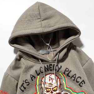 เสื้อฮู้ดโอเวอร์ไซส์ผู้ชายผ้าใส่สบายย้อมสีพื้นสำหรับฤดูหนาว - Product Image 6