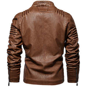 Chaqueta de Cuero para Hombre, Ropa Exterior Informal - Product Image 3