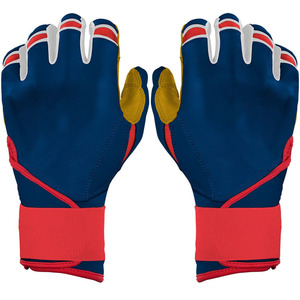 Gants de frappeur de baseball et de softball en cuir de vachette professionnels sur mesure avec manchette longue et protection des mains - Product Image 6