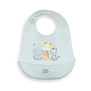 Babero de Silicona Azul Modelo Tres Amigos para Bebés de 0 a 12 Meses - Product Image 1