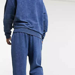 Conjunto de chándal con capucha y pantalones de chándal con lavado ácido de alta calidad Diseño personalizado Chándales lavados con ácido - Product Image 2