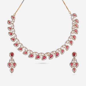 Zircon Necklace 184707 Elegant <b>Wedding</b> <b>Accessory</b> with Dazzling Zircon Stones - Product Image 1