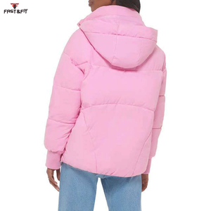 Custom Made Women Thick Puffer Jacket High Quality Full Zip Cotton Filling Long Length Breathable Waterproof Autumn Stand - Product Image 3