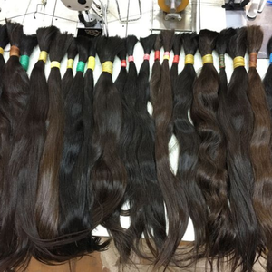 สินค้าขายดี!! ผมอินเดียแบบตรงธรรมชาติ เวอร์จิ้น เรมี แบบแบน เย็บด้วยเครื่องจักร แบบสองชั้น - Product Image 2