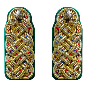 Épaulettes de qualité supérieure brodées à la main, or/argent, épaulettes rigides - Product Image 4