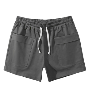 100% Cotton Mid Waist Solid Men's Hot Shorts Knitted Eco-Friendly Breathable Anti-Wrinkle Drawstring Closure OEM Service - Product Image 3