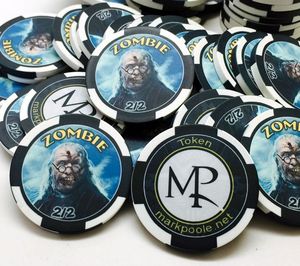 ชิปโป๊กเกอร์เซรามิก10g 40mm พร้อมโลโก้ที่ออกแบบได้เองถาดวัสดุดินเหนียวสำหรับคาสิโน - Product Image 3