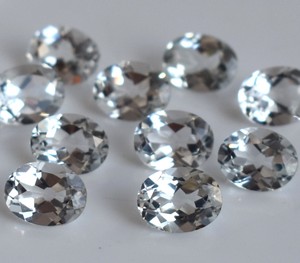 Topacio blanco natural Corte ovalado 4x6mm Facetado-Topacio blanco suelto Corte ovalado Piedra preciosa suelta de alta calidad - Product Image 1