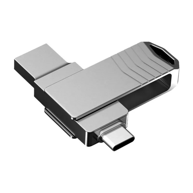 Type-C Dual-Head Rotating USB Flash Drive | 64GB & 256GB | USB 3.0 OTG for Mobile Phones & PCs