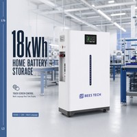 Batterie solaire BEES TECH 18 kWh 51,2 V 360 Ah Power Wall LiFePO4 avec communication RS485 CAN pour système solaire hors réseau