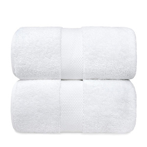 Serviettes de bain blanches de luxe Extra Large 100% coton doux épais absorbant séchage rapide hôtel serviette de bain serviette de bain coton - Product Image 2
