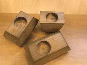 Bougeoir rond en bois de haute qualité, support à bougie décoratif en bois massif pour la décoration de la maison, du salon et de la table - Product Image 3