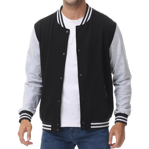 Chaqueta Varsity de Lona Personalizable de Alta Calidad para Hombre y Mujer, Cuello Alto, Alta Visibilidad, Acolchada, Estilo Béisbol, Invierno, Moda Urbana - Product Image 6
