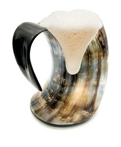 Fabrication en gros d'artisanat naturel tasse en corne de buffle style artisanal animal nautique gravé poli sculpté corne à boire - Product Image 2