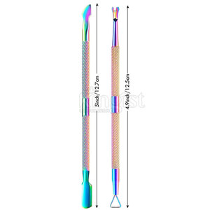 Empujador de Cutículas de Agarre Suave con Punta Plana para una Forma de Cutícula Suave, Empujador de Cutículas de Doble Cara - Product Image 5