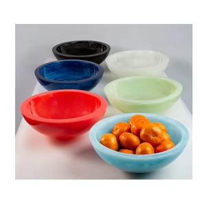 Tazón de resina multicolor de lujo moderno, Decoración de mesa elegante para fiesta de buffet de Hotel o servicio de comida de ensalada de frutas - Product Image 3