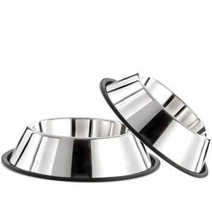 Premium Quality Stainless Steel <b>Dog</b> Feeder <b>Bowls</b> Custom Logo Anti-Slip Rubber Bottom Pet <b>Bowls</b> & Feeders Wholesale Pet <b>Bowls</b> - Product Image 1