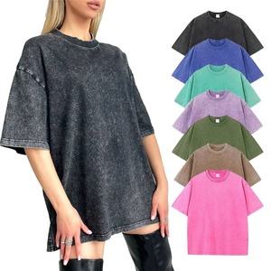 T-shirt d'été en coton délavé pour femmes hommes Loose O-Neck Oversized Tee Korean Y2k Female Clothes Casual Vintage Short Sleeve Tops - Product Image 1