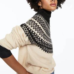 Pull en laine pour femme de haute qualité personnalisé avec logo sur le devant, respirant, chaud pour l'hiver, style tendance - Product Image 3