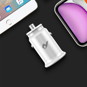 Dual USB Car <b>Adapter</b> #15W MCC-01 White <b>Travel</b> Adaptor - Product Image 4