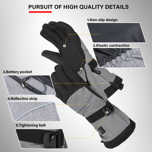 Cómodos guantes de motocicleta Función de pantalla táctil Transpirable Reforzado Palma Antideslizante Agarre-Deportes al aire libre Uso Poliéster Algodón - Product Image 4