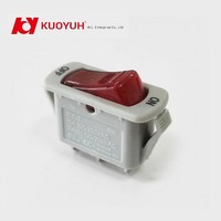 Interruptores Basculantes Unipolares de un Solo Contacto Serie KY7 de KUOYUH, 15A 125/250VAC T55, Terminales de 5.0mm, Marcas de Color, UL61058-1, Nylon